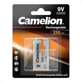 Camelion Genopladelig 9V batteri 250 mah
