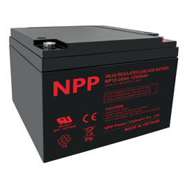 NPP Power Golfvogn batteri 12 volt 26Ah 