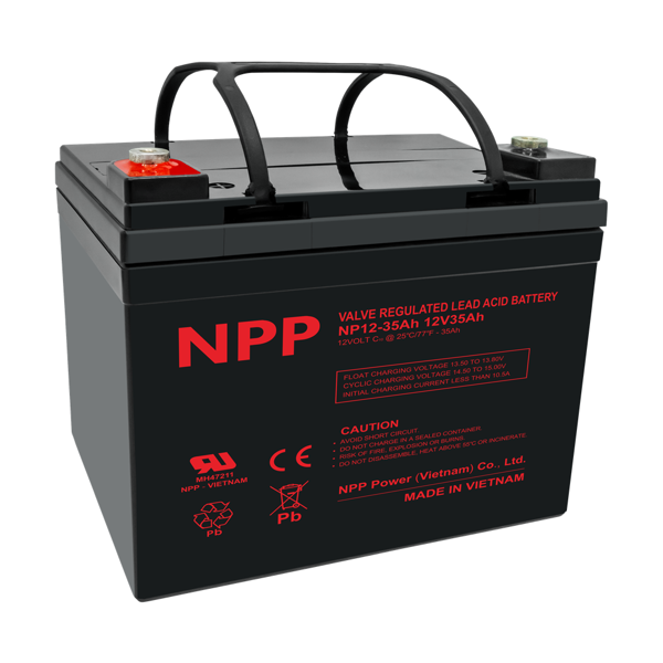 NPP Power Havetraktor/Golfvogn batteri 12 volt 35Ah 