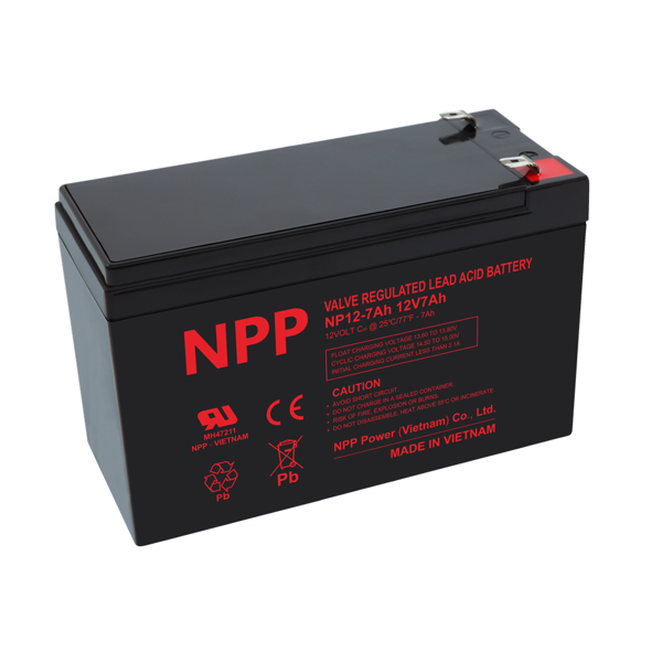 NPP Power Blybatteri 12 volt 7,0Ah 