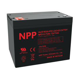 NPP Power Elscooter/Kørestol batteri 12 volt 75Ah 