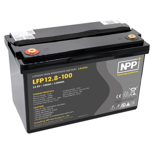 NPP Power Lithiumbatteri 12V/100Ah (Bluetooth)