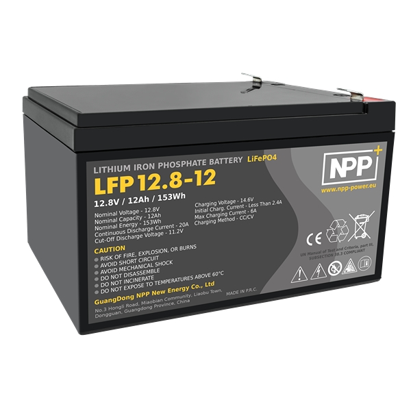 NPP Power Lithiumbatteri 12V/12Ah (Parallel + serie forbindelse)