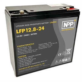 NPP Power Lithium batteri 12V/24Ah (Bluetooth)