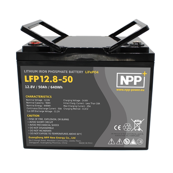 NPP Power Lithiumbatteri 12V/50Ah (Bluetooth)