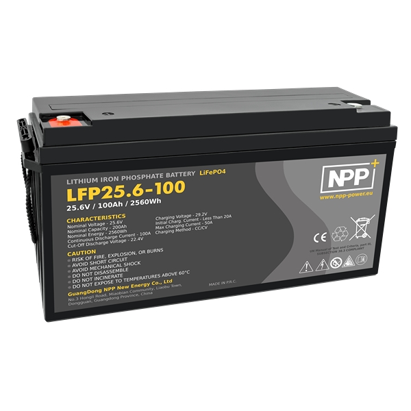 NPP Power Lithiumbatteri 24V/100Ah (Bluetooth)