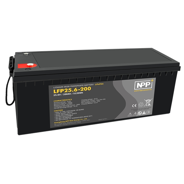 NPP Power Lithiumbatteri 24V/200Ah (Bluetooth)