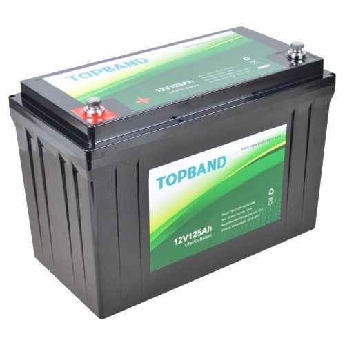 Topband Lithium batteri 12volt 125Ah (Kan kobles til 48V)