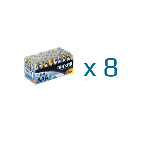 Maxell LR03/AAA Alkaline batterier 256 stk. pakning