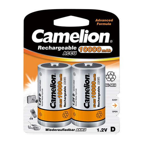 Camelion LR20 / D Genopladelige batterier 10000 mAh 