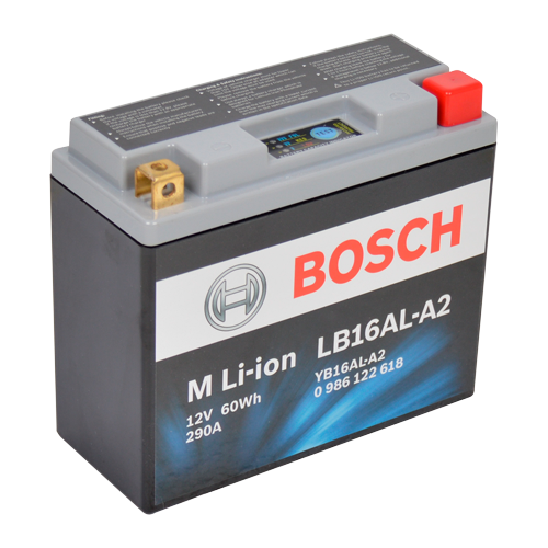 Bosch MC lithium batteri LB16AL-A2 12volt 5Ah +pol til højre