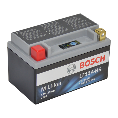 Bosch MC lithium batteri LT12A-BS 12volt 3,5Ah +pol til Venstre