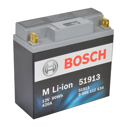 Bosch MC lithium batteri 51913 12volt 7,5Ah +pol til højre