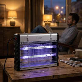 Adler AD 7940 insektdræber – LED-lampe 9W til 150 m², sølv/sort