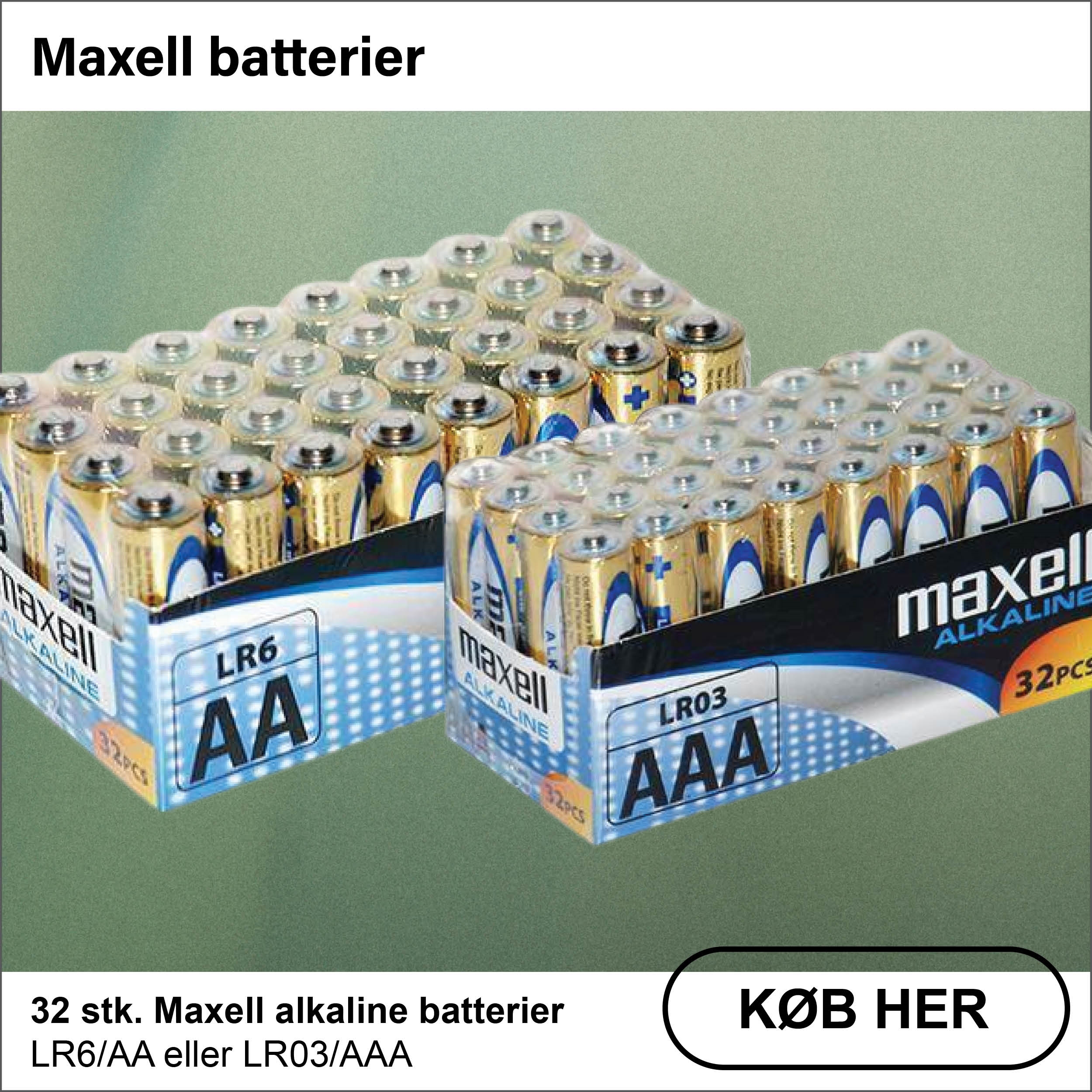Maxel aa og aaa batterier