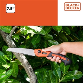 Black+Decker foldbar beskæringssav 7,5 tommer sort/orange