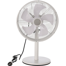 Hvid bordventilator med horisontal oscillation, Ø 35 cm