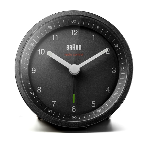 Braun BC07B-DCF radiostyret analogt vækkeur i sort