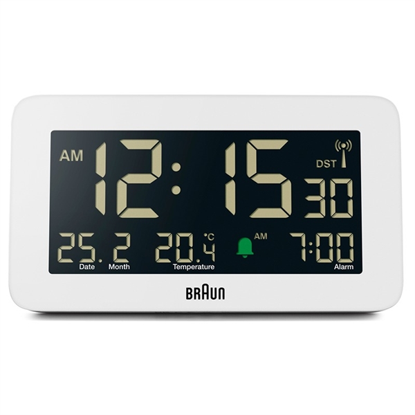 Braun BC10W-DCF radiostyret digitalt vækkeur i hvid