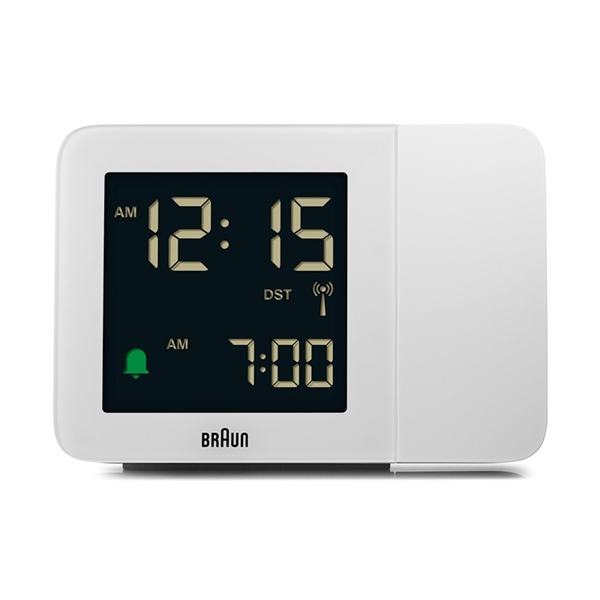 Braun BC15W-DCF radiostyret digitalt projektionsvækkeur, hvid