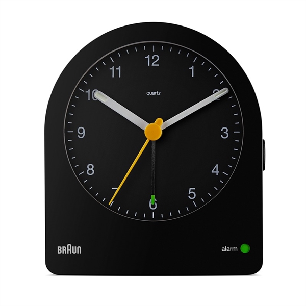 Braun BC22B analogt vækkeur med natlys og snooze, sort