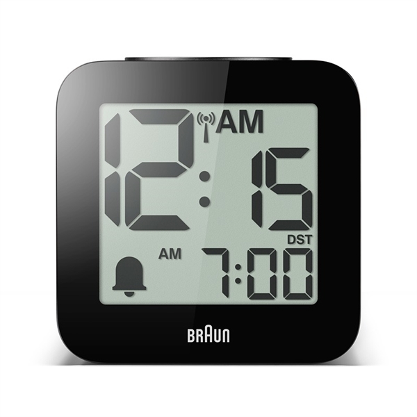 Braun BC25BP-DCF radiostyret digitalt talende vækkeur i sort
