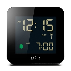 Braun BC09B-DCF Radiostyret digitalt vækkeur, sort