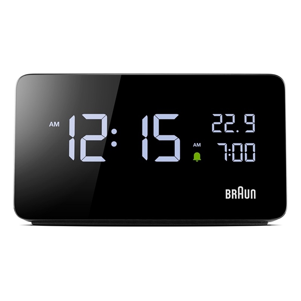 Braun BC20BEU digitalt vækkeur med USB-porte - sort