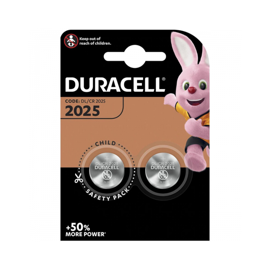 CR2025 Duracell 3V Lithium batteri (2 pak)