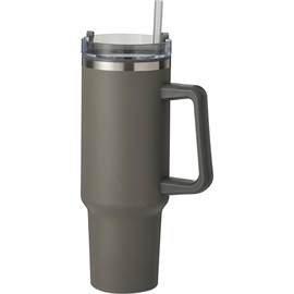EH termokrus med låg, sugerør og håndtag 1200 ml, grå