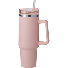 EH termokrus med låg, sugerør og håndtag 1200 ml, lyserød