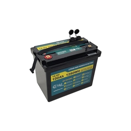 E&J lithium batteri 12 volt 100Ah (Bluetooth + HEAT) Small Casing
