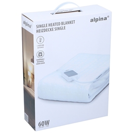 Alpina Elektrisk Undertæppe 150 x 80 cm – 3 Varmetrin, Hvid