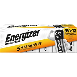 Energizer 9V / 6LR61 Industrial batterier (12 stk)