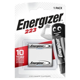 Energizer CR-P2 / 223 6volt Lithium foto batteri.