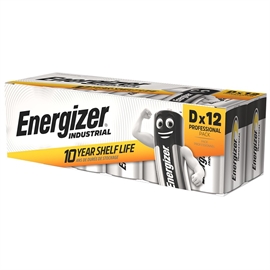 Energizer LR20 / D Industrial batterier (12 stk)