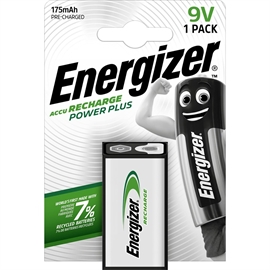 Energizer Genopladelig 9V batteri 175 mAh