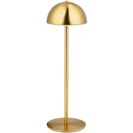 Grundig trådløs bordlampe med touch, 32 cm - guldfarvet lampe med rundt hoved