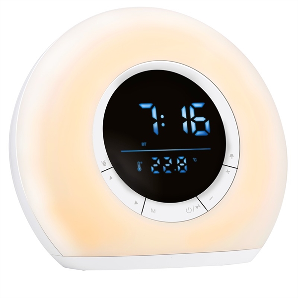 Grundig Wake-up Light vækkeur med radio & Bluetooth-højttaler, hvid