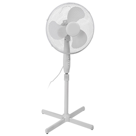 Gulvventilator med horisontal oscillation, vinge Ø40 cm, hvid