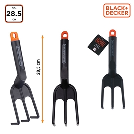Black+Decker håndrive 28,5 cm til have - sort/orange