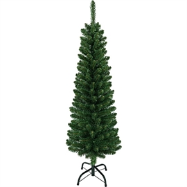Kunstigt juletræ 120 cm med fod - slank model