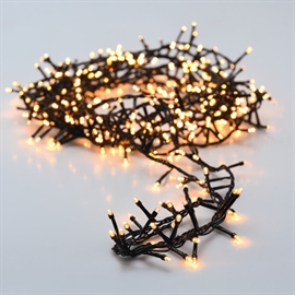 LED Micro Cluster lyskæde 10 m med 500 LED og timer, varm hvid