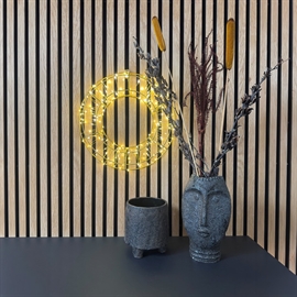 LED lyskrans Ø: 35 cm med 200 LED - guld med blinkende effekt