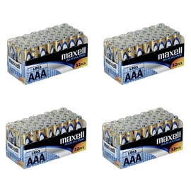 Maxell LR03/AAA Alkaline Batterier 4 Pakker 1,5 V, 128 stk.
