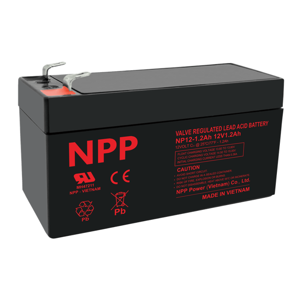 NPP Power Blybatteri 12 volt 1,2Ah 