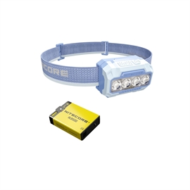Nitecore HA23 UHE, blå pandelampe - sæt med 1 stk. HLB1500 batteri