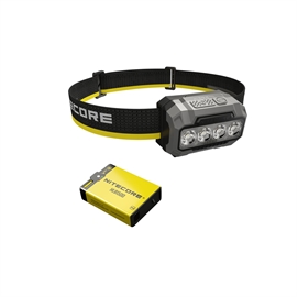 Nitecore HA23 UHE, sort pandelampe - sæt med 1 stk. HLB1500 batteri