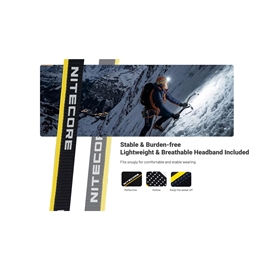 Nitecore HA29 UHE genopladelig pandelampe 1200 lumen