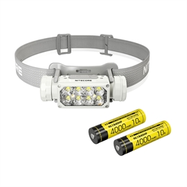 Nitecore HC65 UHE grå pandelampe - sæt med ekstra NL1840HP batteri